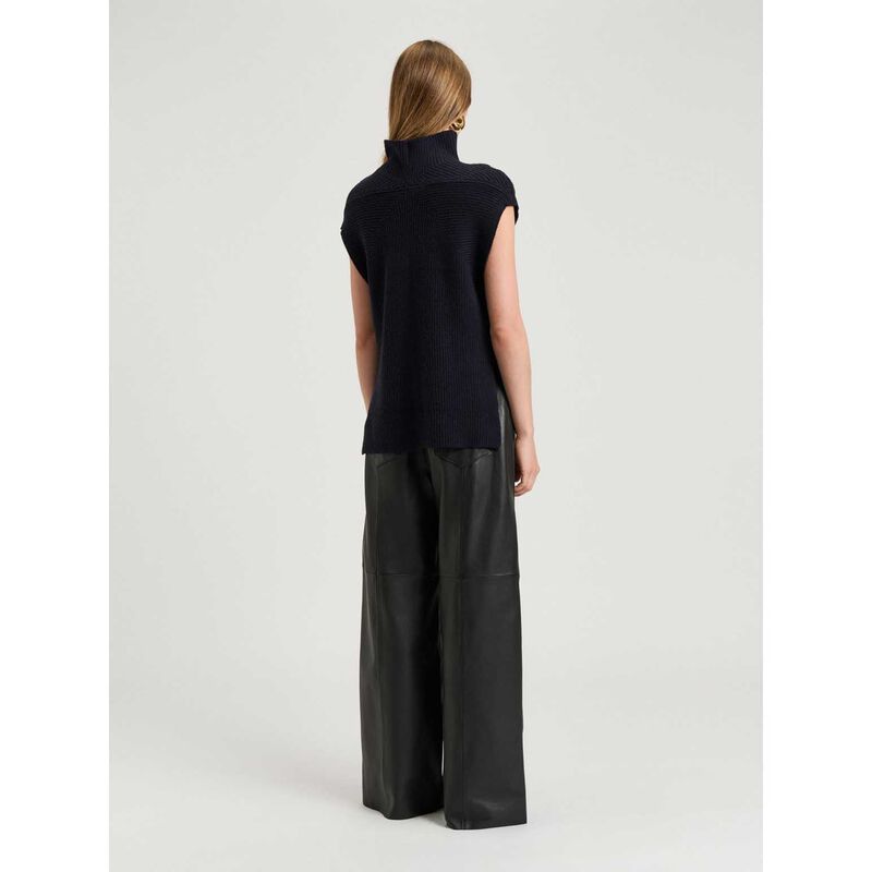 Veronika Maine Ink Chunky Ribbed Knit Vest image number 1